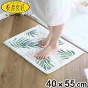 バスマット 乾度良好 パームリーフ 40×55cm ( 風呂マット お風呂マット 足ふきマット 足拭きマット 浴室マット 速乾 吸水 抗菌 防臭 滑り止め 日本...