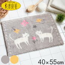 バスマット 乾度良好 ミネット カーム 40×55cm 速乾 Ag抗菌 ( マット 足ふきマット 風呂マット 防臭 銀 銀イオン 北欧 抗菌 銀抗菌 吸水マット お風呂マット 足拭きマット 浴室マット すべり止め 日本製 ウィルトン織り )【3980円以上送料無料】