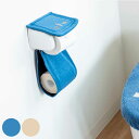 ペーパーホルダーカバー シエラ ( トイレットペーパーカバー ペーパーホルダー 洗濯OK ファブリック 予備 トイレタリー 取付簡単 洗える ギャベ柄 ブルー ...