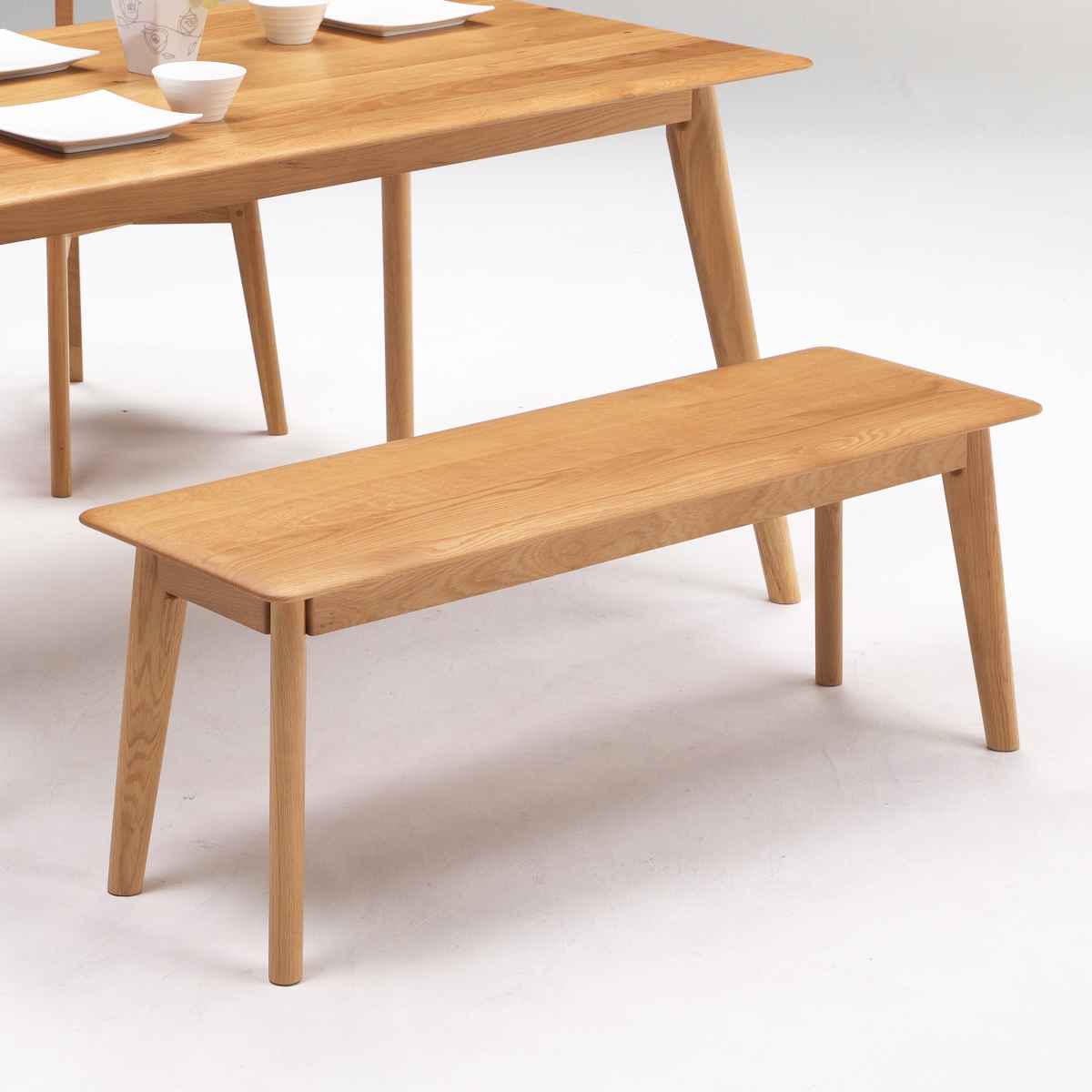 ダイニングベンチ 幅110cm ナチュラル 木製 （ 開梱設置 送料無料 2人掛け ベンチ ダイニン ...