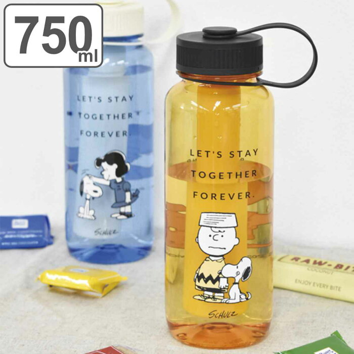 水筒 750ml プラスチック ドリンクボトル アイスチューブ付 PEANUTS スヌーピー （ SNOOPY 直飲み プラスチックボトル クリアボトル プラボトル 透明 直のみ マグ ボトル マグボトル ダイレクトボトル マイボトル ）【3980円以上送料無料】