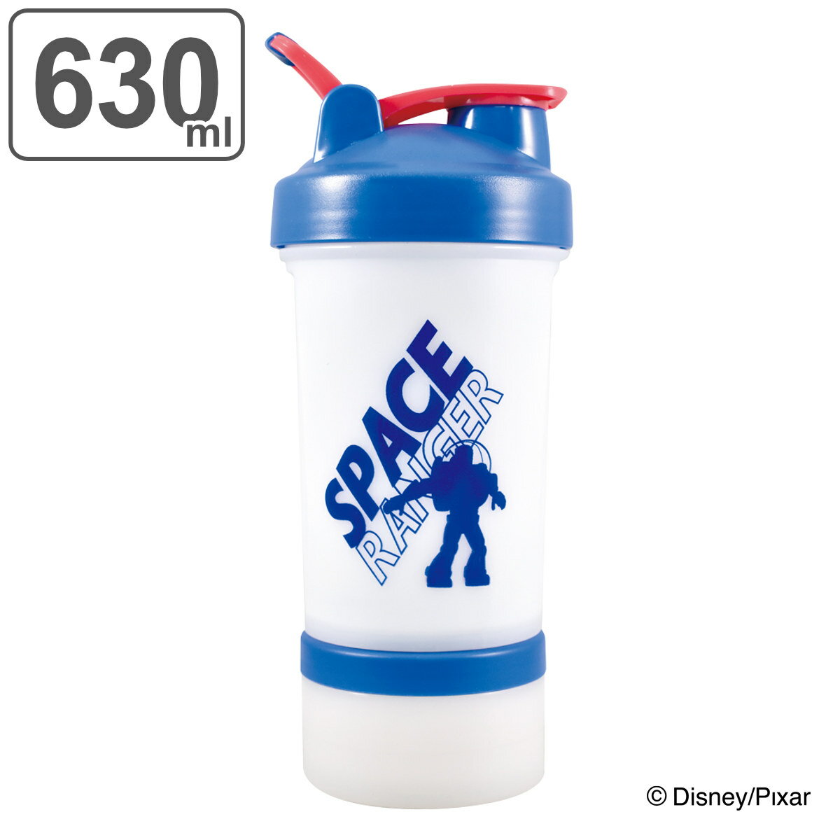 楽天お弁当グッズのカラフルボックス水筒 630ml DISNEY シェイカーボトル バズ （ バズ・ライトイヤー シェイカー ボトル プロテイン ピルケース サプリメントケース 粉末 容器 プロテインシェイカー ドリンクボトル ジム ヨガ 筋トレ 運動 練習 トレーニング ） 【3980円以上送料無料】