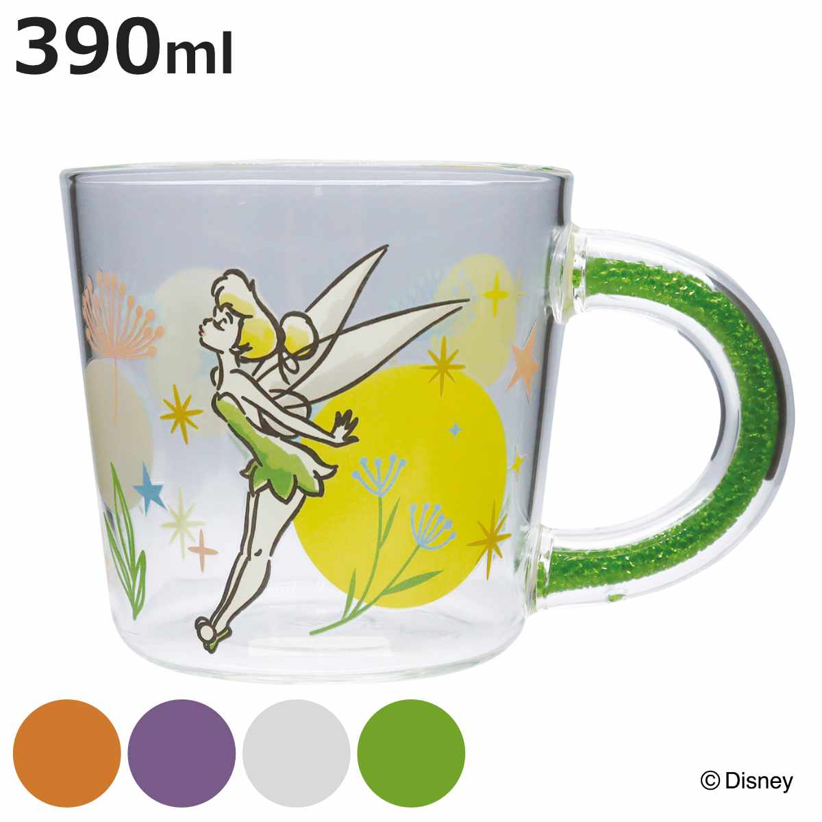 マグカップ 390ml ディズニープリンセス 耐熱ガラス （ 耐熱マグ カップ コップ キャラクター ディズニー プリンセス 子ども 大人 ホット アイス コーヒー 紅茶 普段使い かわいい キャラ ）【3980円以上送料無料】