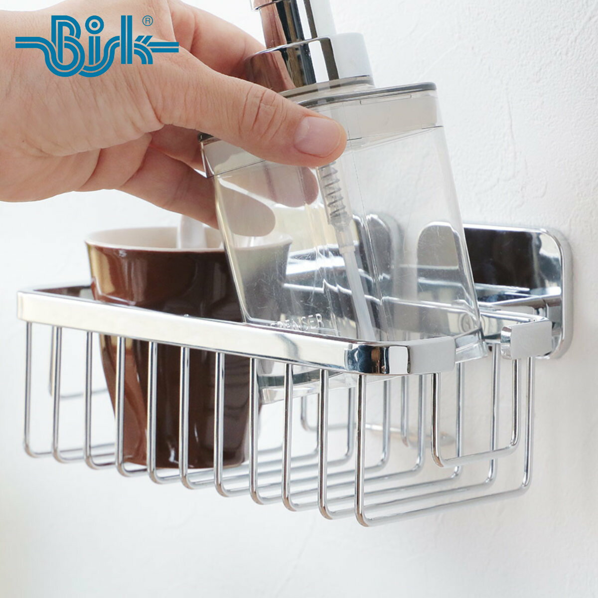 ソープバスケット BISK TORE シャワーソープバスケット ビスク （ 石鹸置き ソープトレー 石けんトレー 水切り ソープ バスケット バスバスケット 石鹸皿 石けん置き せっけん お風呂 バスルーム ステンレス 壁付け DIY ）【3980円以上送料無料】