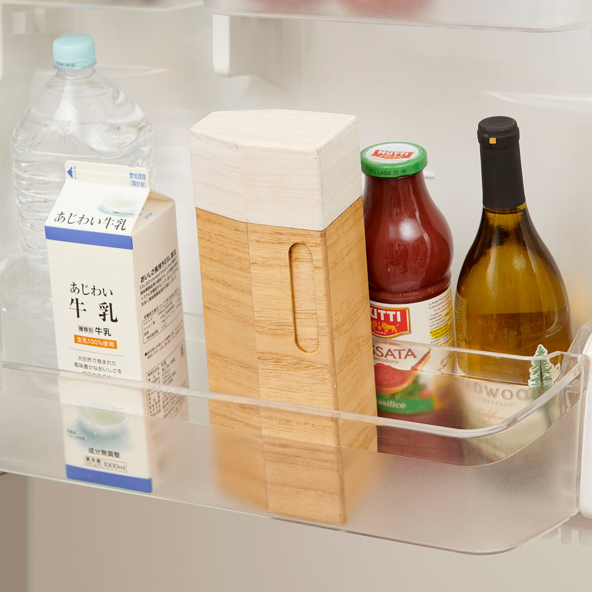 米びつ 1kg KIRISAI 桐の冷蔵こめ櫃 （ 桐 冷蔵庫 天然木 日本製 調湿 スリム 米櫃 ライスストッカー 保存容器 米 お米 ドアポケット 計量 ライスボックス ストックボックス 6.7合 コンパクト ）【3980円以上送料無料】