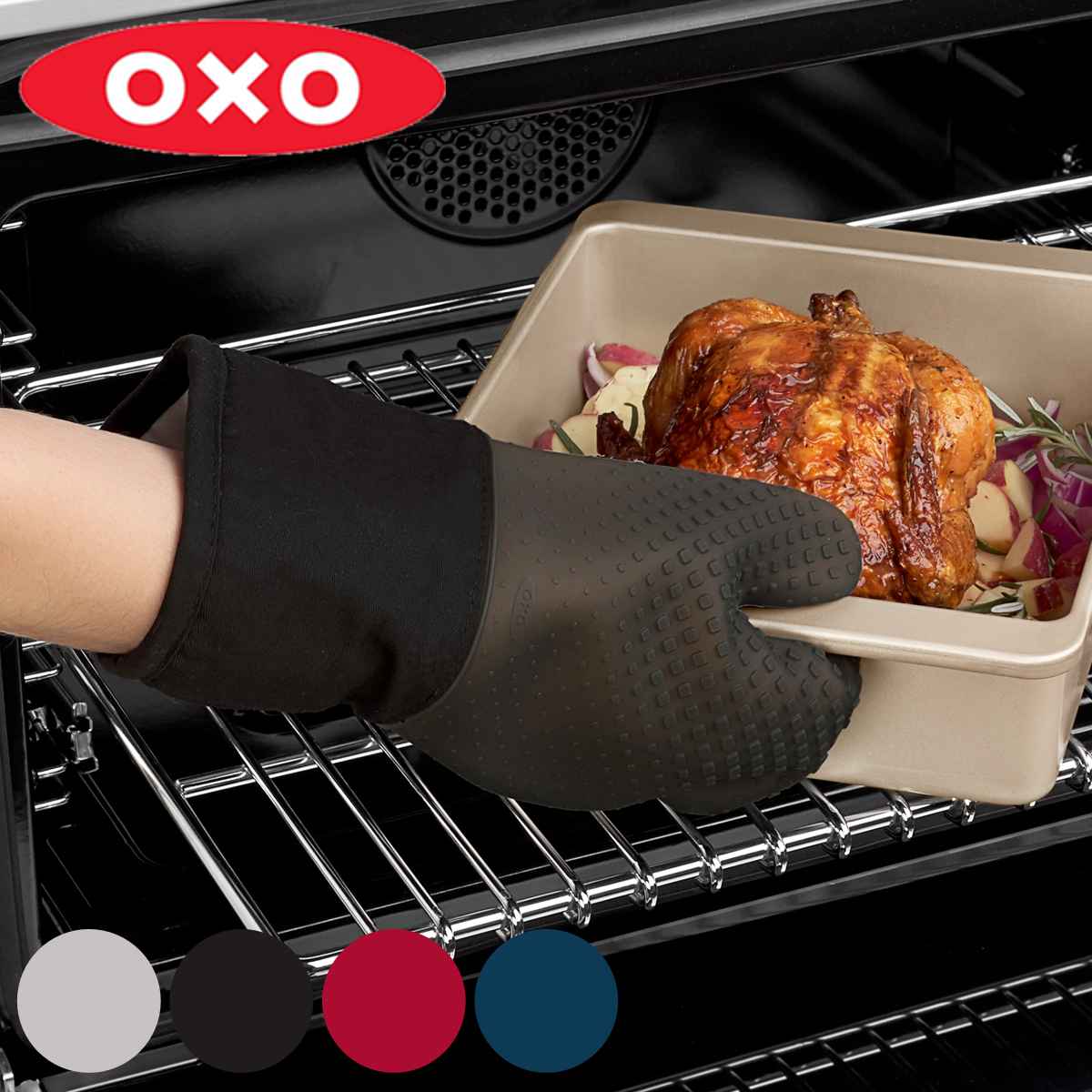 OXO オクソー ミトン シリコン オーブンミット （ 鍋つかみ キッチンミトン キッチン用ミトン 台所ミトン 台所用ミト…