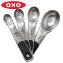 OXO メジャースプーン セット Good Grips 計量スプーン マグネット付き ( オクソー 調味料スプーン ステンレス 4本組 大さじ 小さじ 計量器具...