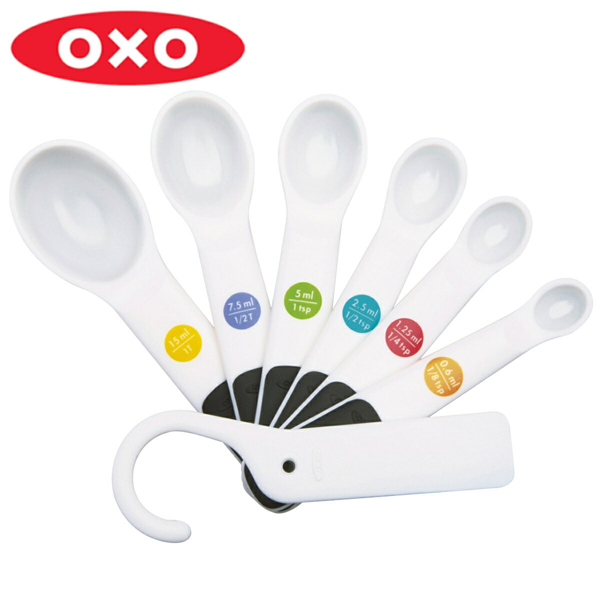 OXO メジャースプーン セット Good Grips 計量スプーン （ オクソー 調味料スプーン 6本組 大さじ 小さじ すりきり 計量器具 計量 スプーンセット 6本セット 製菓道具 下ごしらえ キッチンツール ）【3980円以上送料無料】