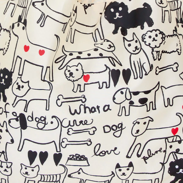 エコバッグ 2way Shopping Bag モノトーンドッグ デザイナーズ （ ショッピングバ...