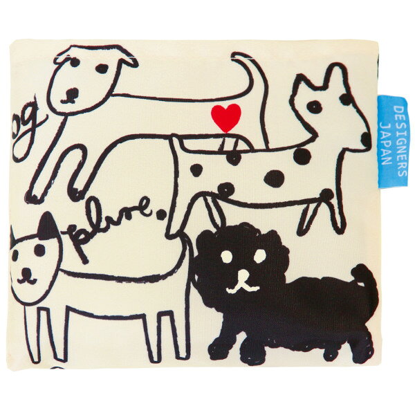エコバッグ 2way Shopping Bag モノトーンドッグ デザイナーズ （ ショッピングバ...