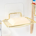 石鹸トレー オテルホワイト 水切りトレイ 吸着 洗面 洗面所 石けん ( 吸着シート ホルダ 石鹸 せっけん ソープトレイ ゴールド せっけん置き せっけん皿 ...