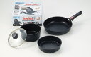 マーブルコート クックウェア5点セット(鍋/フライパン×2/フタ/ハンドル)( 取っ手 IH対応 送料無料 ) 【3980円以上送料無料】