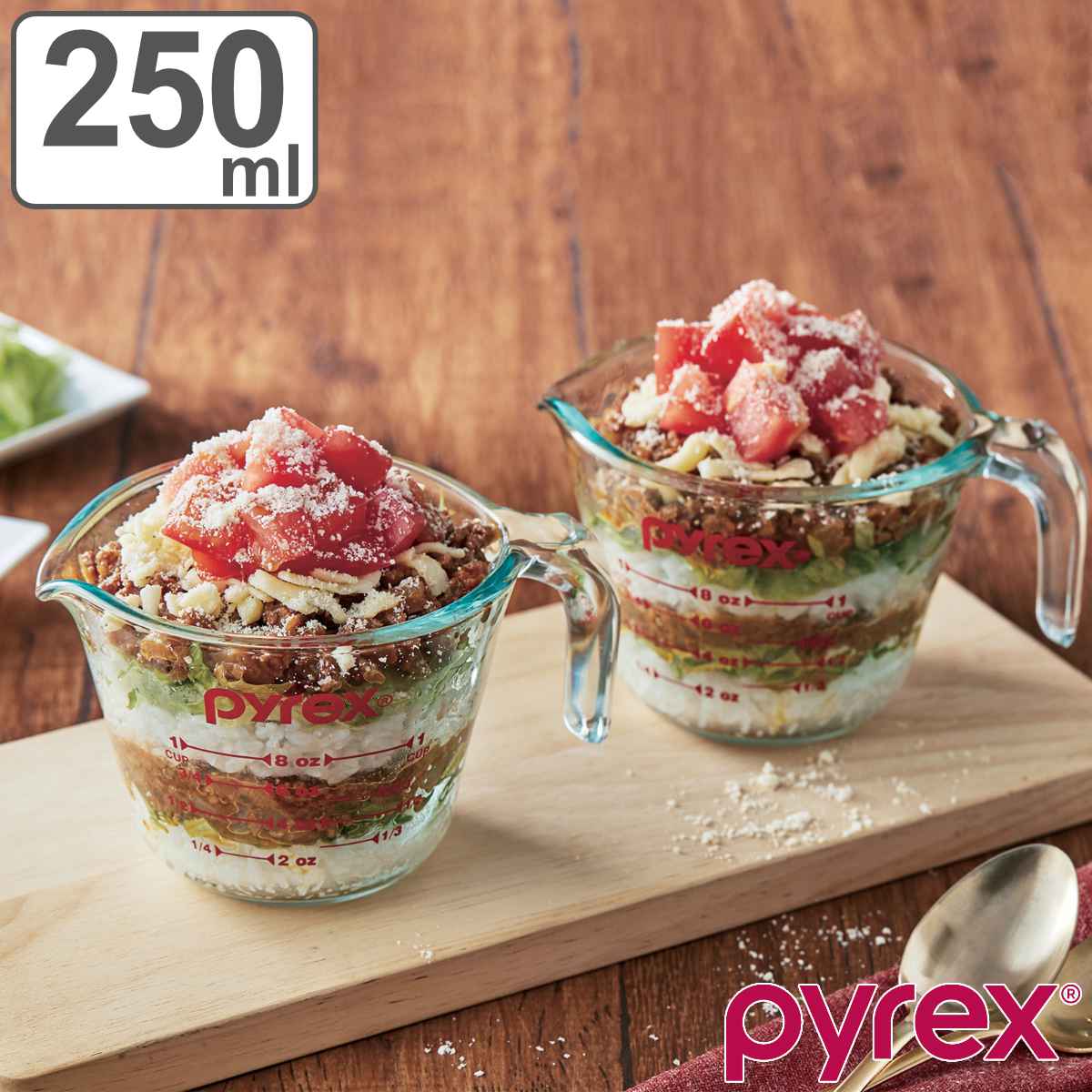 PYREX 計量カップ 250ml 耐熱ガラス 取っ手付き メジャーカップ （ パイレックス 耐熱 ガラス 250 計量 カップ 目盛 食洗機 電子レンジ オーブン 対応 冷凍 冷蔵 保存 オーブン対応 強化ガラス 目盛り付き 調理 衛生的 ） 【3980円以上送料無料】のサムネイル