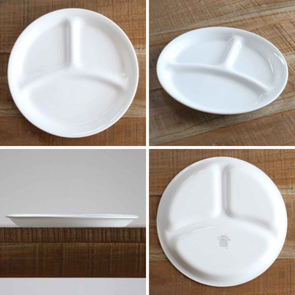 ランチプレート 21.5cm CORELLE ノーブルイエロー 強化ガラス 5枚セット （ コレール 食洗機対応 オーブン対応 耐熱 皿 平皿 丸皿 仕切り皿 お皿 ランチ ワンプレート 洋食器 花 割れにくい 白 5枚 ）【3980円以上送料無料】