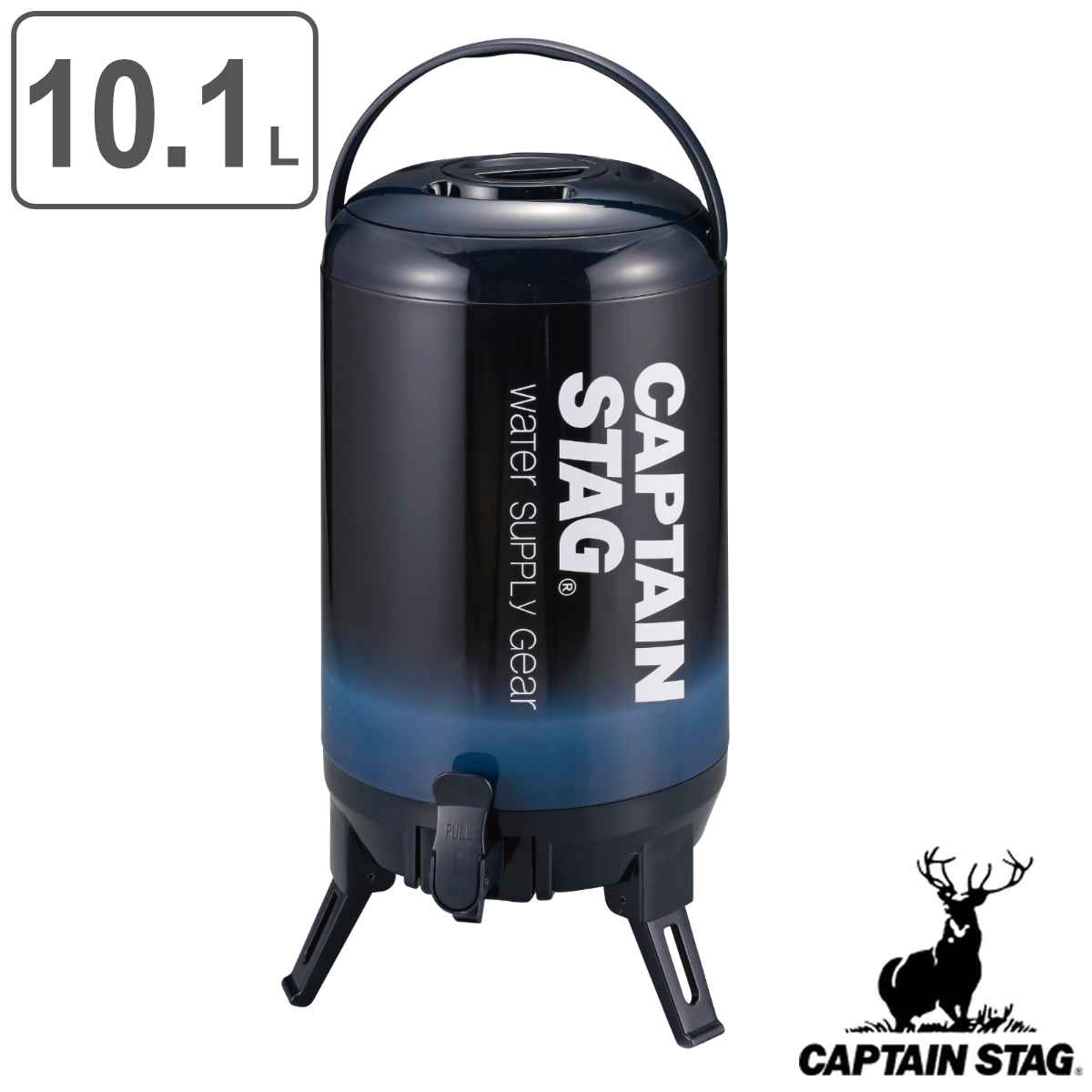 ジャグ 10L 最後まで注げる 保温 保冷 コップ付き キャプテンスタッグ （ 送料無料 CAPTAIN STAG ウォータージャグ 大容量 保温保冷両用 スポーツジャグ 10 リットル サーバー タンク アウトドア キャンプ スポーツ ） 【3980円以上送料無料】