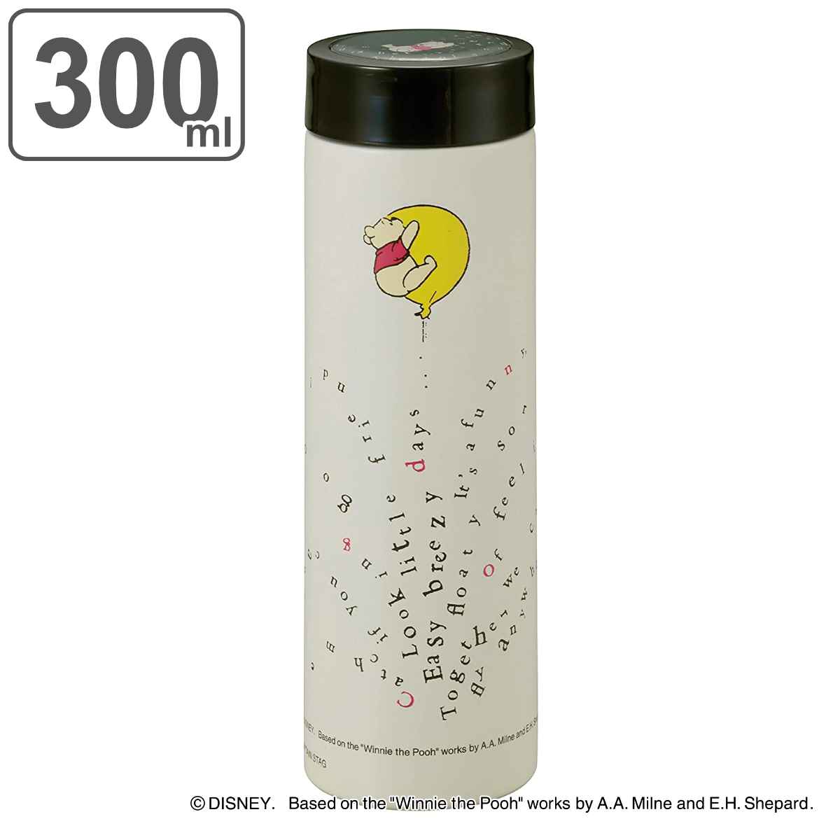 水筒 300ml ディズニー スマートパーソナルボトル くまのプーさん だいぼうけん （ プーさん 直飲み 保温 保冷 ステンレスボトル マグボトル 直のみ ミニ コンパクト スリム マグ ボトル すいとう ） 【3980円以上送料無料】のサムネイル