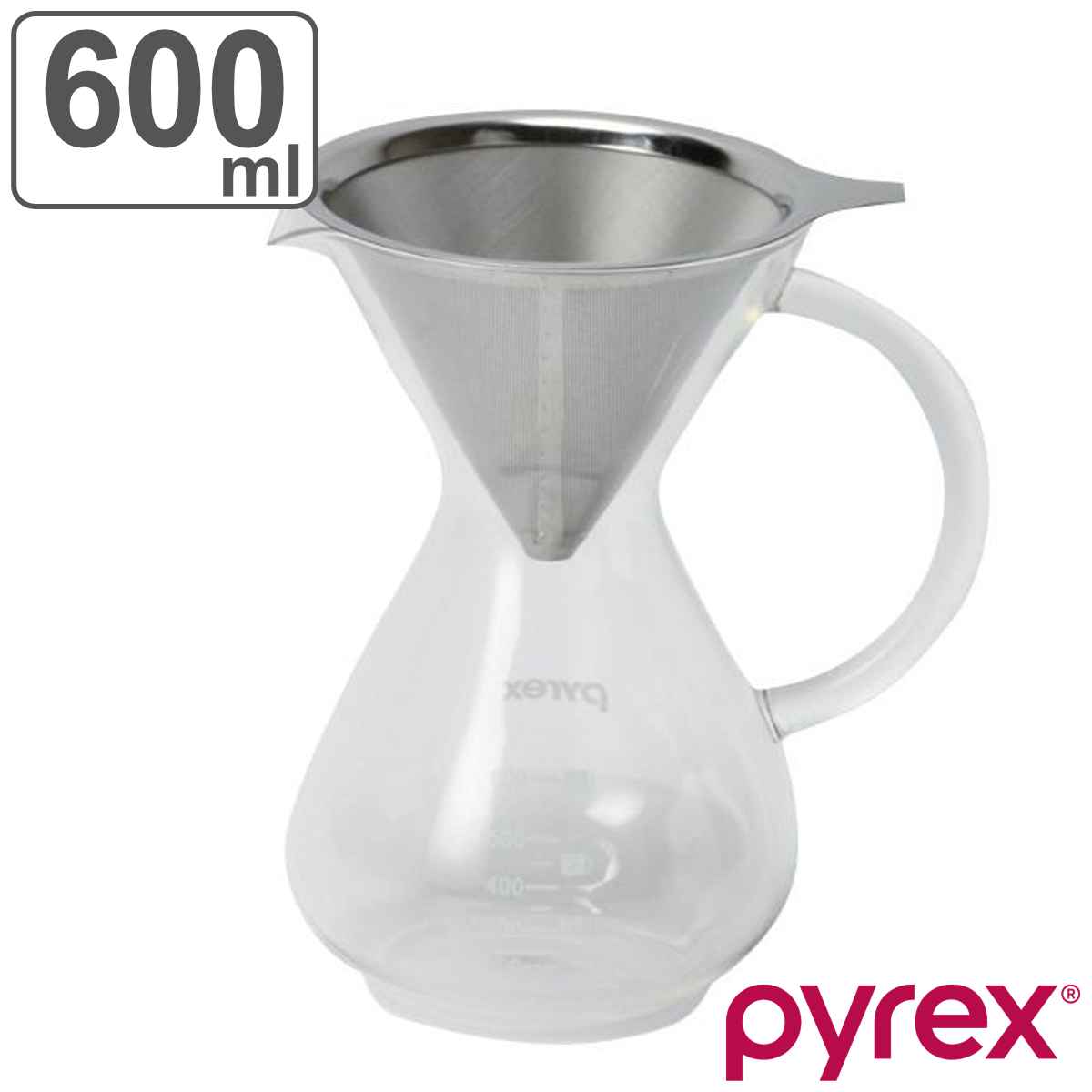 ҡС 600ml Pyrex ѥå ƥ쥹ե륿դ Ǯ饹  Żҥб ҡ С 饹 ե륿 ƥ쥹 å Ǯ ҡɥåѡ դ  ɥåץҡ ˡ3980߰ʾ̵