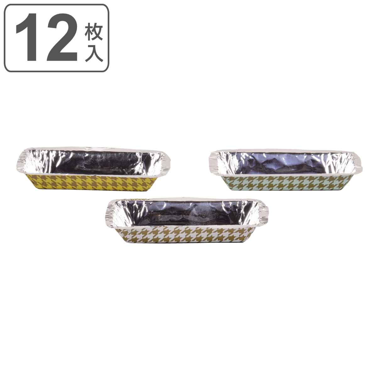 マドレーヌ型 フィナンシェ型 10cm 12枚入り ラフィネ アルミ （ オーブン対応 マドレーヌ 型 製菓道具 プチフール型 カップケーキ 手作り お菓子作り 使い捨て 焼き菓子 製菓グッズ 千鳥柄 おしゃれ ） 【3980円以上送料無料】