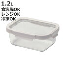 保存容器 1.2L 耐熱ガラスロック式深型漬けおき容器 ( ガラス 耐熱ガラス 密閉 電子レンジ対応 冷凍 冷蔵 容器 ガラス保存容器 4点ロック つけ置き料理 浸す 作り置き 保存 1200ml )【3980円以上送料無料】