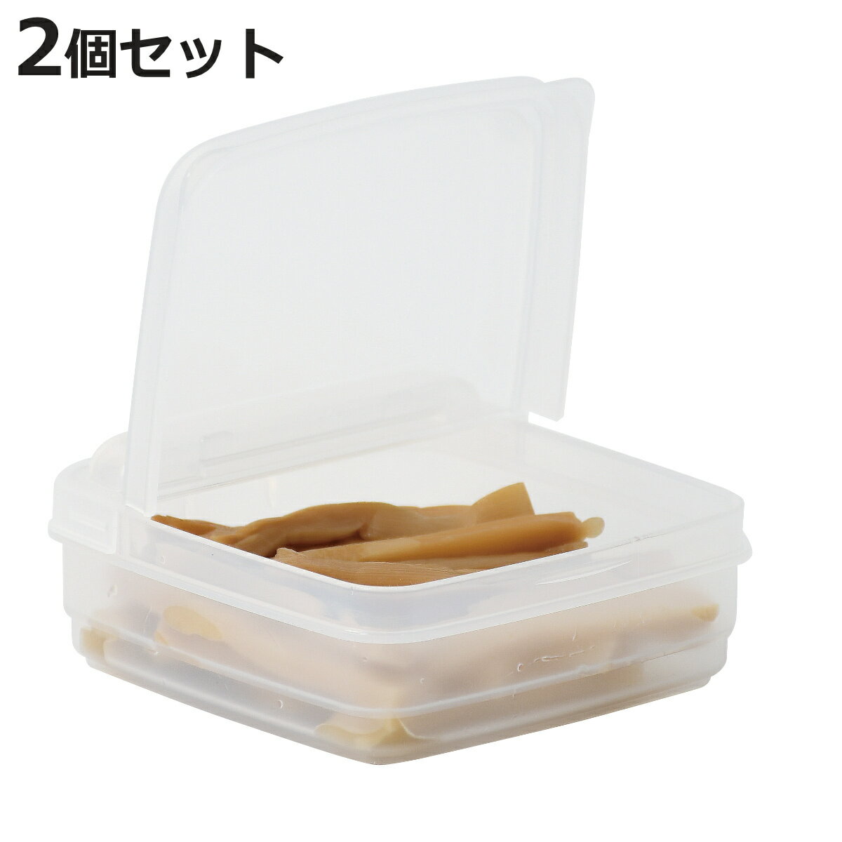 保存容器 中華家 PC蓋が立つ薬味容器2個組 （ 容器 プラスチック 薬味入れ 薬味 保存 フタ付き 日本製 ..