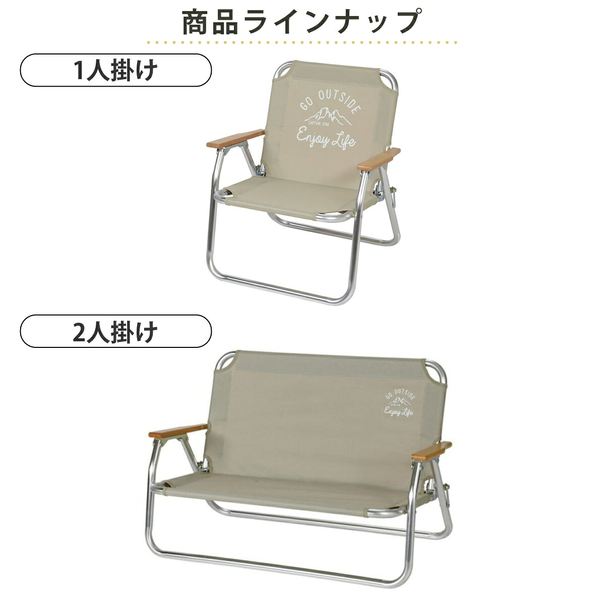 アウトドア チェア アルミ背付ローベンチ960 ソロベンチ モンテ キャプテンスタッグ （ CAPTAIN STAG イス 椅子 チェアー 折りたたみチェア レジャーベンチ アウトドアチェア キャンプチェア コンパクト ）【3980円以上送料無料】 colorfulbox-10110272 お弁当グッズのカラフルボックス サンプル画像2
