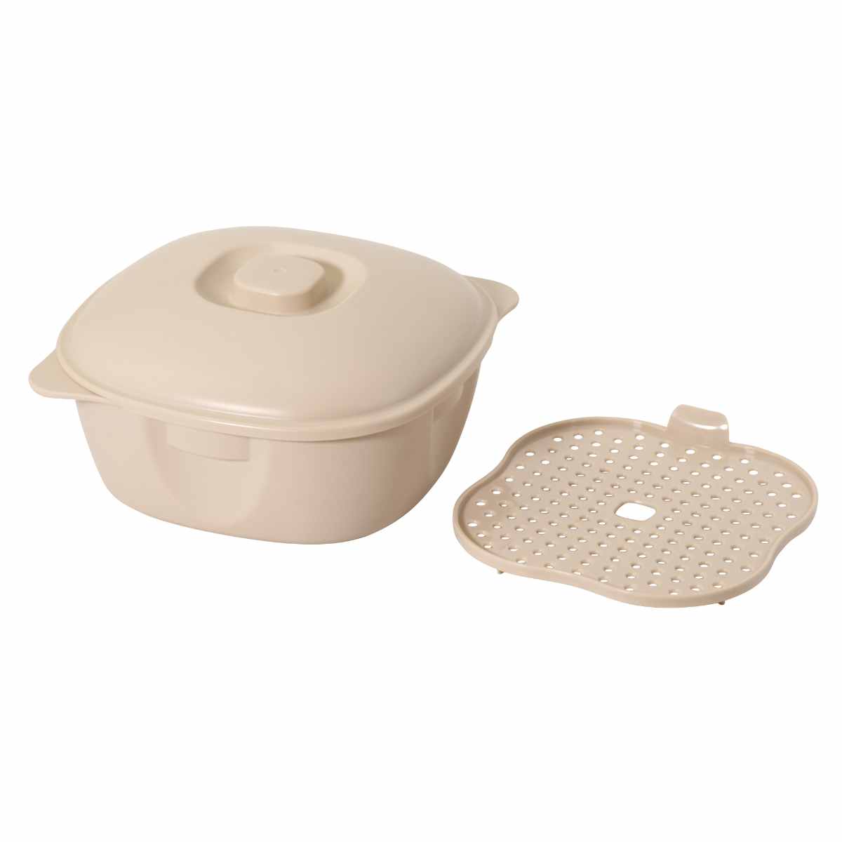 電子レンジ調理器 ラーメン鍋 焼きそば鍋 （ レンジ調理器 レンジ調理 電子レンジ専用調理器 両手鍋 卓上鍋 食洗機対応 電子レンジ料理 電子レンジ調理 簡単調理 火を使わない 蒸し皿付き 便利グッズ 鍋 なべ 時短調理 日本製 ）【3980円以上送料無料】 colorfulbox-10179448 お弁当グッズのカラフルボックス サンプル画像2