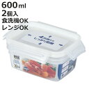 保存容器 ネオキープロック 長方形 L 2個組 ( 容器 フードケース 600ml 電子レンジ対応 冷凍OK 食洗機対応 4点ロック パッキン一体型 日本製 フ...