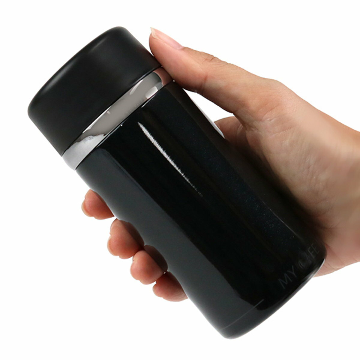 水筒 直飲み ステンレス コンパクト カフェマグスリム 200ml （ 保温 保冷 ステンレスボトル 軽量 ダイレクトボトル ボトル スリムボトル マグボトル ステンレス製 軽い おしゃれ ブラック ホワイト ピンク 黒 白 ）【3980円以上送料無料】