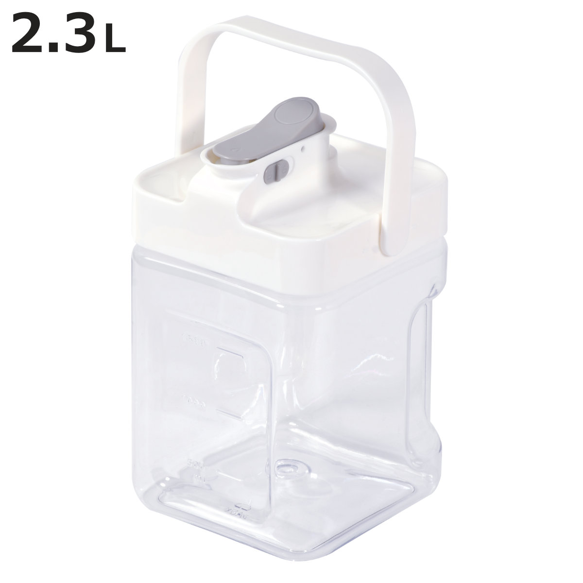 ピッチャー クールラージ 冷水ポット 2.3L （ 横置き 大容量 冷水筒 麦茶 ポット プラスチック シンプル おしゃれ お手入れ簡単 ）【3980円以上送料無料】