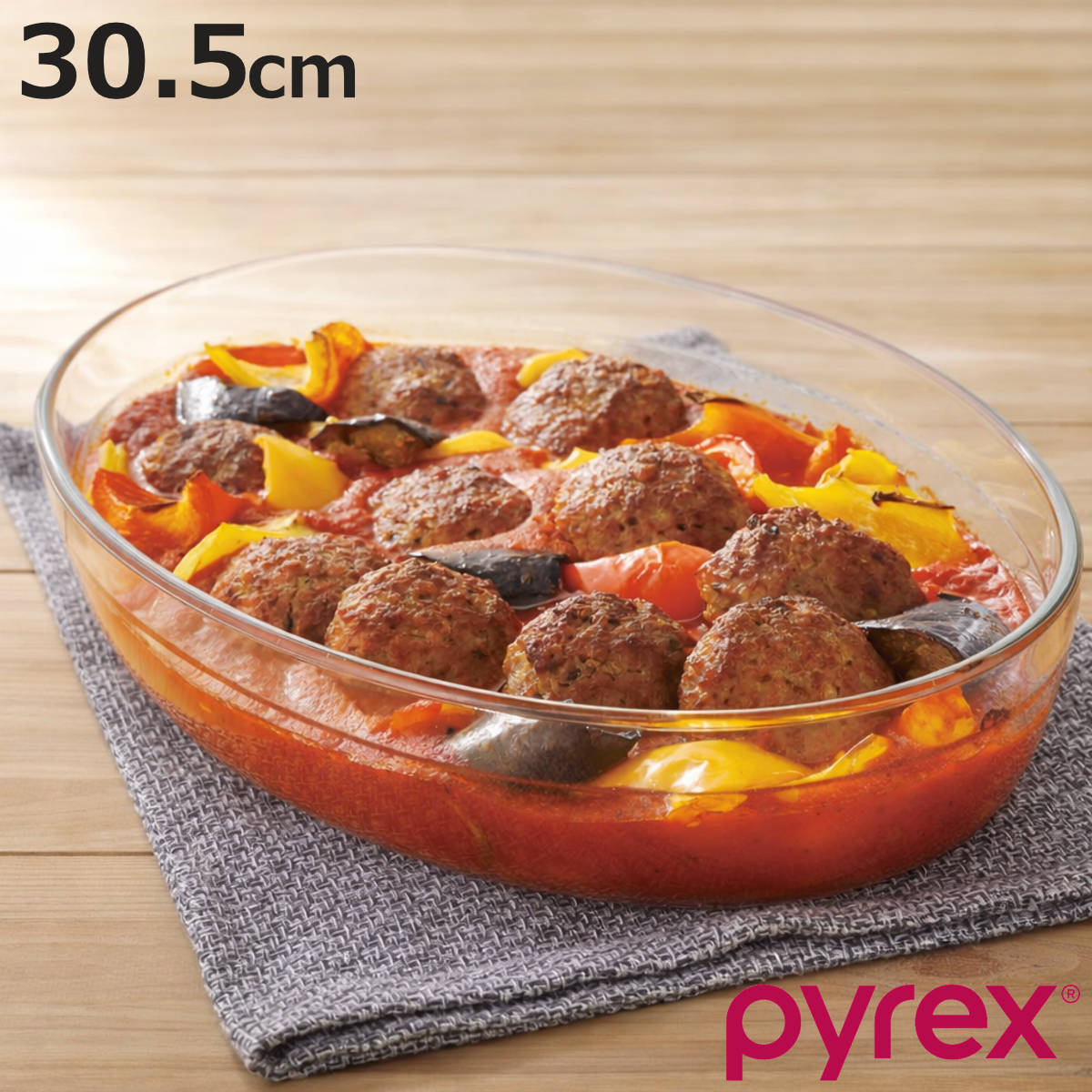 ���饿�� PYREX �����Х����������2.2L H �� �ѥ���å��� ��Ǯ���饹 �����֥󥦥��� 30.5cm �������б� �Żҥ���б� �����֥��б� ��...