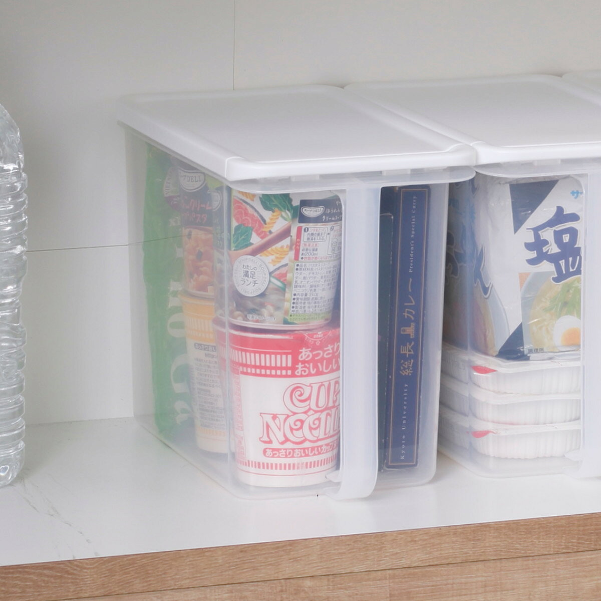 楽天市場】収納ボックス フタ付き プラスチック（キッチン整理用品