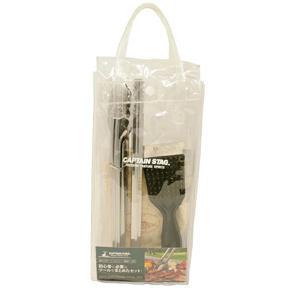 バーベキューツール BBQ ビギナーツールセット キャプテンスタッグ CAPTAIN STAG 4点セット （ バーベキュー ツール 道具 CAPTAINSTAG トング 炭バサミ アミブラシ 軍手 キャンプ キャンプ用品 炭ばさみ 火バサミ ブラシ 鉄板掃除 ）【3980円以上送料無料】 colorfulbox-10066829 お弁当グッズのカラフルボックス サンプル画像2