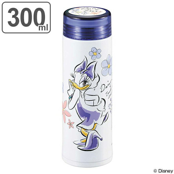 水筒 マグボトル 軽量スリムパーソナルボトル 300ml ディズニー デイジーダック キャラクター （ ステンレス製 ステンレスボトル 保温 保冷 直飲み ボトル ステンレス マイボトル かわいい デイジー グッズ ） 【3980円以上送料無料】のサムネイル