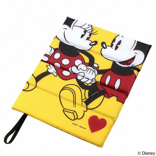 折りたたみざぶとん ミッキー＆ミニー ディズニー （ 折りたたみ 持ち運び 座布団 アウトドア おでかけざぶとん 行楽 敷物 1人用 コンパクト スポーツ観戦 ミッキーマウス ミニーマウス キャラクター グッズ ）【3980円以上送料無料】のサムネイル