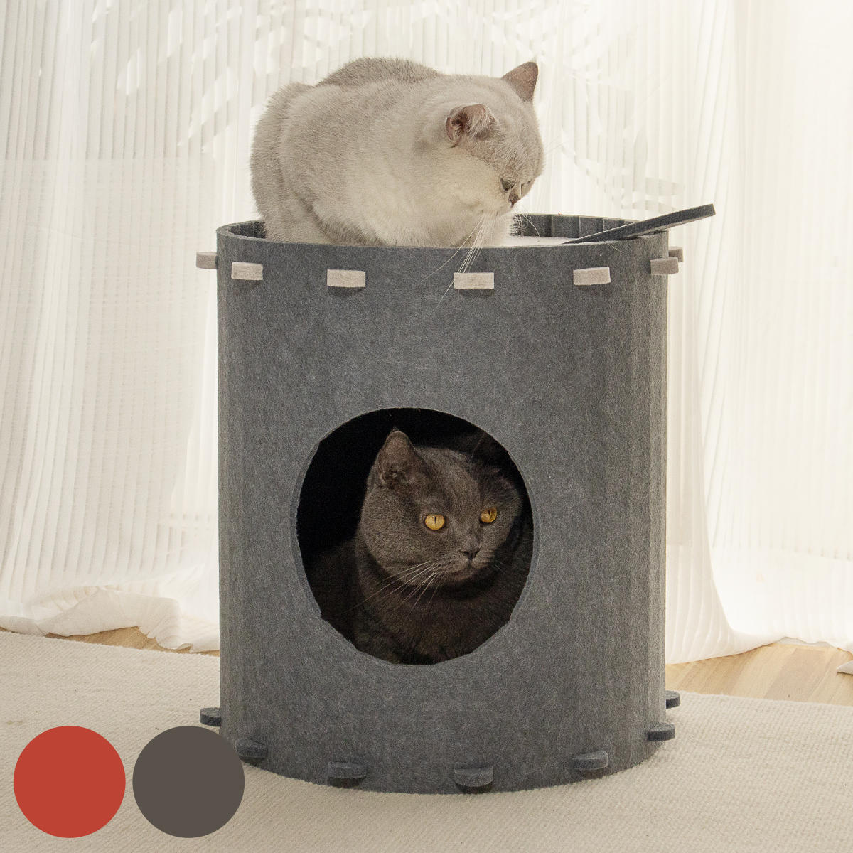 ペットハウス 猫 コカ缶タワー ( 爪研ぎ つめとぎ 猫用 爪とぎハウス フェルト ストレス解消 遊び おもちゃ かわいい ガリガリ 長持ち ハウス 寝床 ねこ...