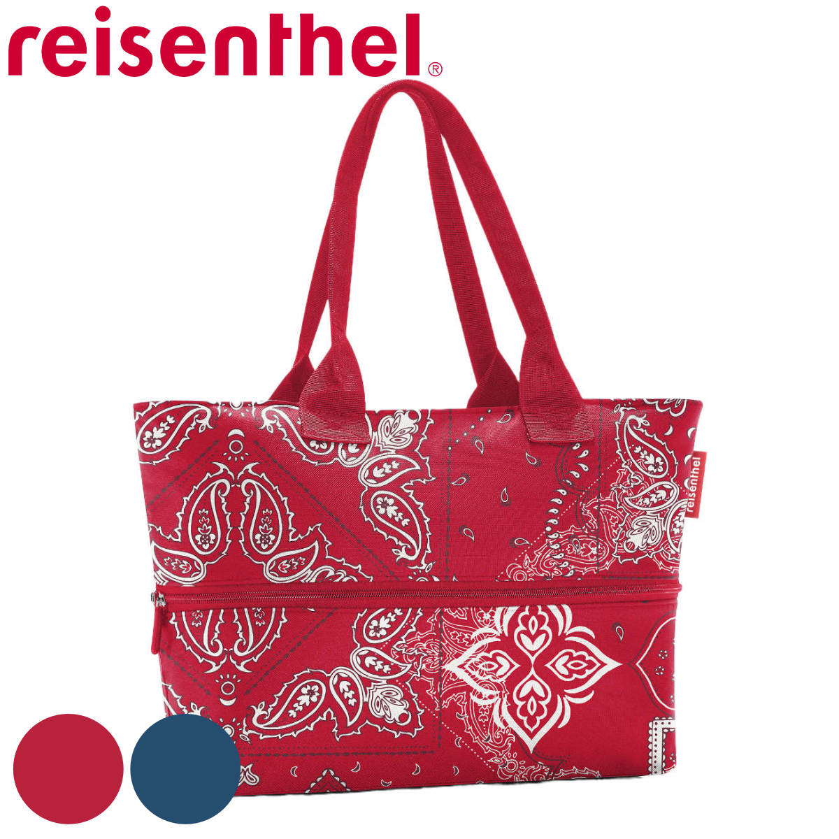 ライゼンタール エコバッグ ショッピングバッグ ライゼンタール SHOPPER E1 BANDANA （ reisenthel トートバッグ エコバッグ マチ広 ファスナー付き バッグ 大容量 伸縮 レディース マザーズバッグ 買い物バッグ 手提げ 肩掛け 大きい ショルダーバッグ ）【3980円以上送料無料】