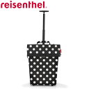 ショッピングカート reisenthel TROLLEY M FRAME DOTS WHITE （ 買い物カート トローリー カート キャリーカート 2輪 43L 大容量 ハンドル 持ち手 伸縮 キャスター付き 買い物 旅行 ）【3980円以上送料無料】