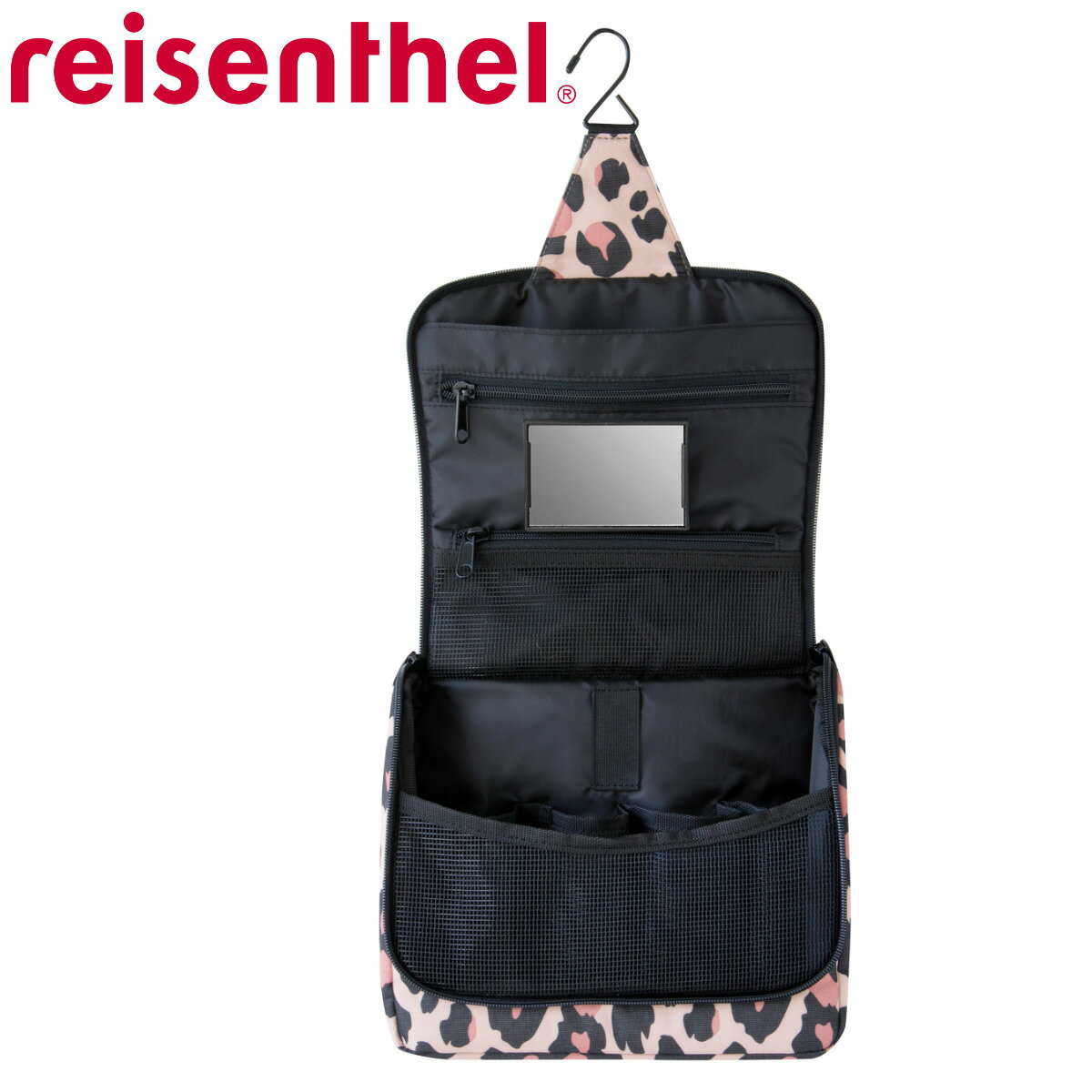 楽天お弁当グッズのカラフルボックスポーチ reisenthel TOILET BAG LEOPARD （ トラベルポーチ 旅行 収納ポーチ トラベル用品 吊り下げ 小物 コスメ スキンケア 洗面用具 化粧品 大容量 お出かけ コンパクト 仕切り ミラー ライゼンタール ）【3980円以上送料無料】