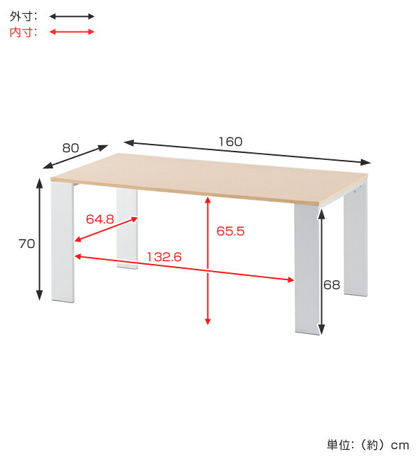 【法人限定】 ミーティングテーブル スチール製 オフィス家具 幅160cm ( 送料無料 会議テーブル テーブル 机 オフィス 会議用テーブル 会議室 ミーティング 家具 会社 シンプル 事務所 商談 打ち合わせ SOHO ) 【3980円以上送料無料】 [3]