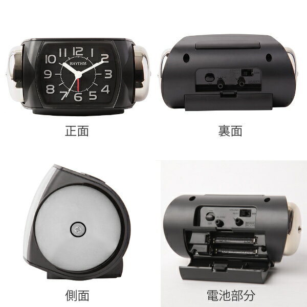 目覚まし時計 大音量ベルアラーム タフバトラー ( 大音量 めざまし時計 卓上めざまし時計 置き時計 アナログ スヌーズ機能 ライト付き 電池式 アラーム 2段階 連続秒針 寝室 書斎 卓上 デスク おしゃれ ) 【3980円以上送料無料】 [3]