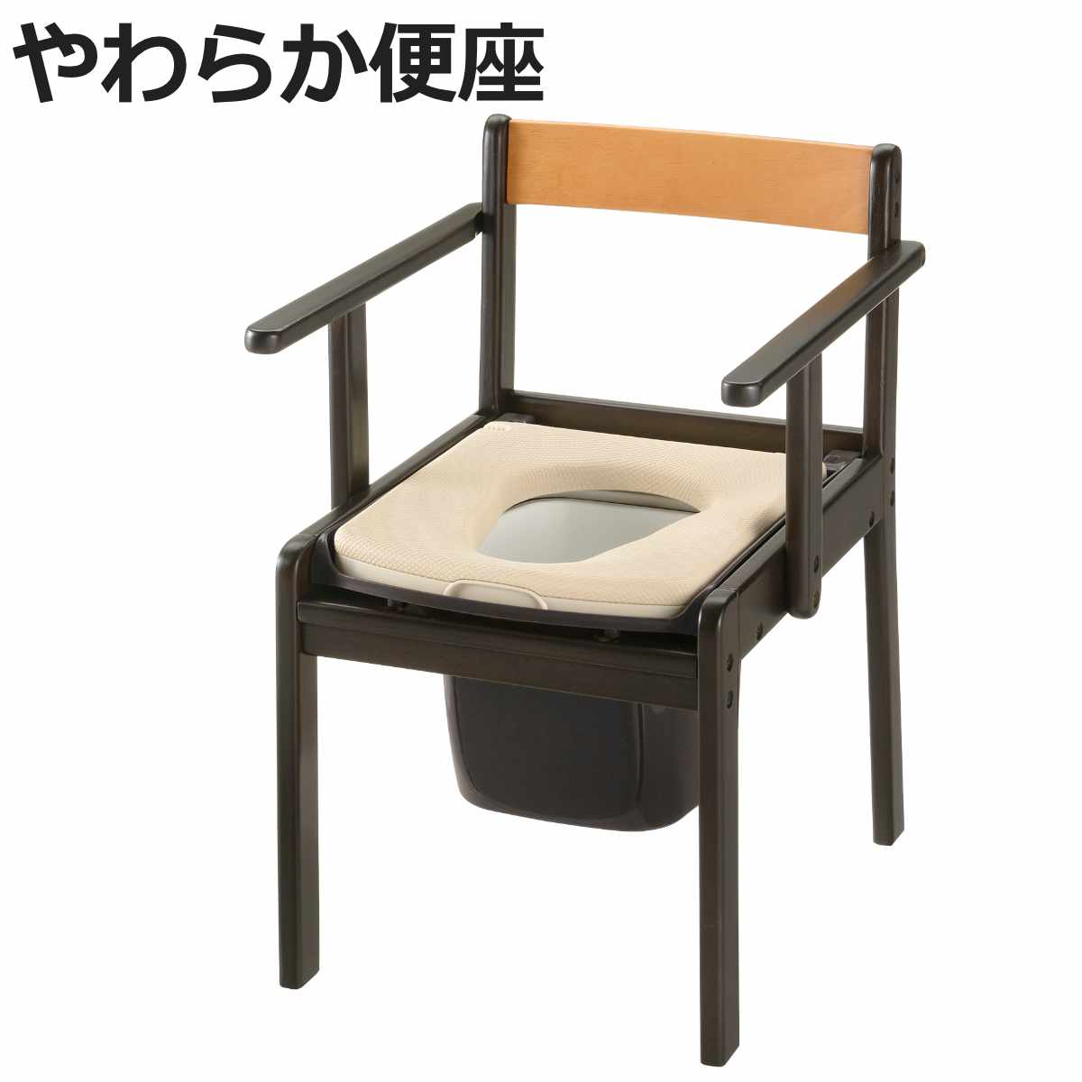 楽天市場】ウチヱ 木製ポータブルトイレ 8の通販