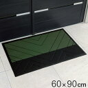 玄関マット 屋外用 60x90cm M ヘリンボーン ( 送料無料 60×90cm 屋外 玄関 マット 泥落とし 泥汚れ 長方形 大判 エントランスマット エントランス 玄関用 砂落とし 砂ぼこり 60cm 90cm 厚さ 0.7cm シンプル グリーン ブラック ) 【3980円以上送料無料】
