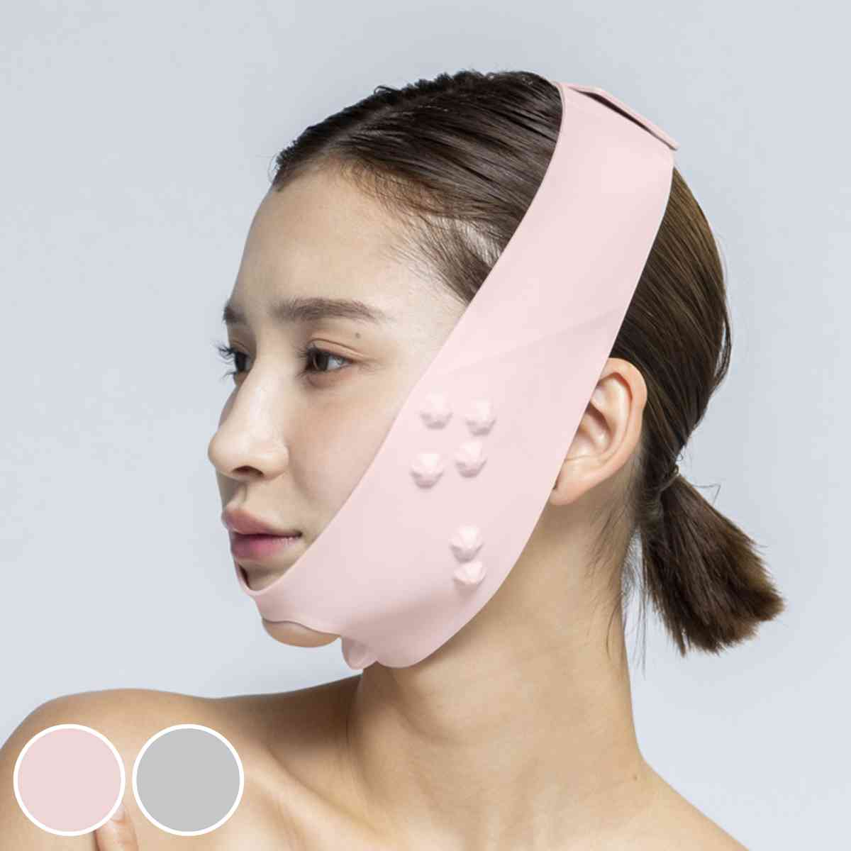 マッサージ器 キカケア フェイシャルマッサージベルト リフトアップ （ 顔 ベルト ツボ押し マッサージグッズ セルフケア用品 シリコン 小顔 リフトケア リフレッシュ コンパクト 幾何学モチーフ おしゃれ 入浴 お風呂 自宅 ）【3980円以上送料無料】
