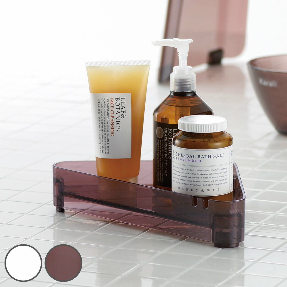 バス収納 コーナーラック 1段 （ ボトルスタンド バスラック スタンド 小物 ディスペンサー コーナー 角 ラック 収納 シャンプーラック シャンプーボトル ポンプボトル 詰替えボトルスタンド 置き型 穴あき お風呂 ）【3980円以上送料無料】