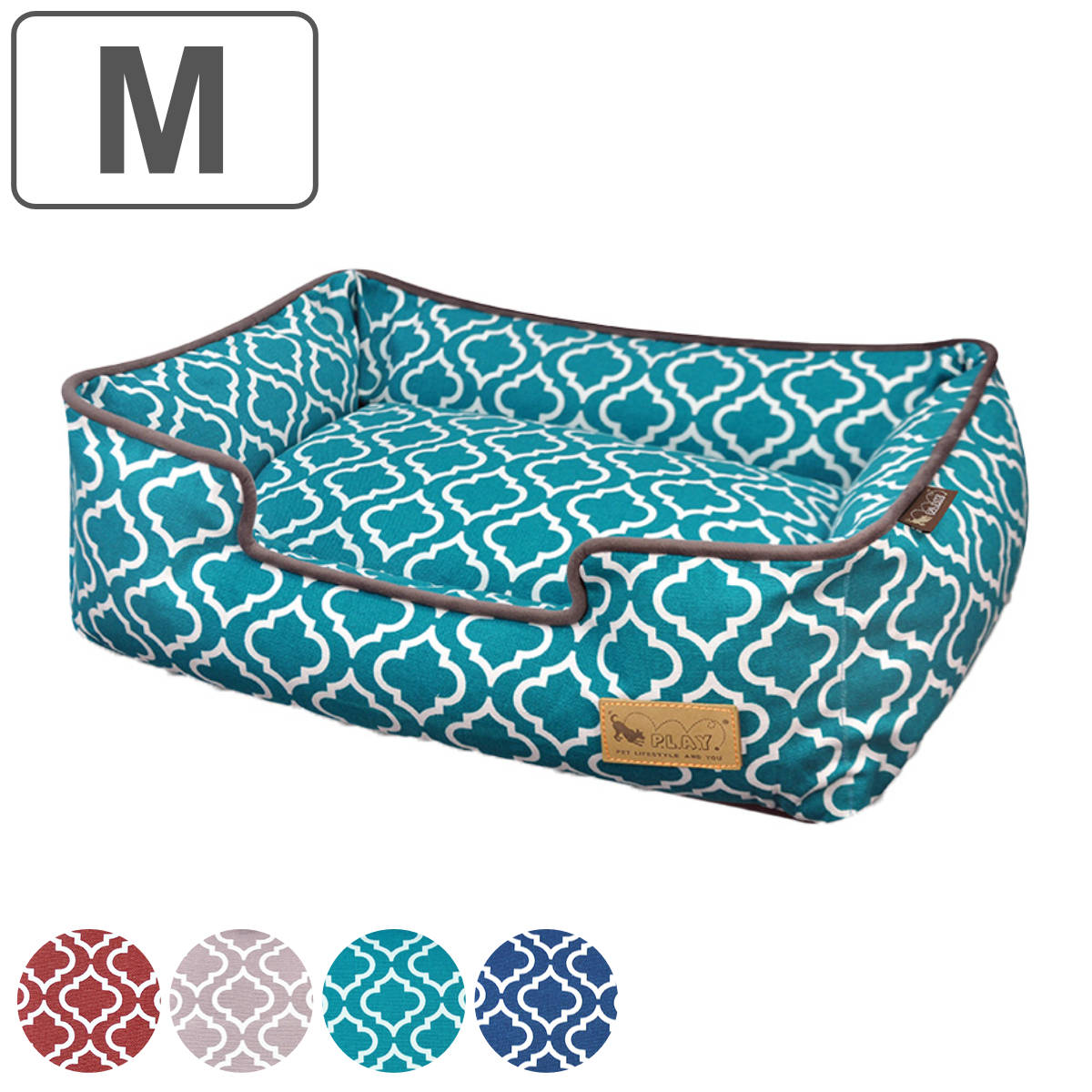 ペットベッド P.L.A.Y. ラウンジベッド M モロッカン 洗える （ スクエア型 ペット用 犬 ネコ ベッド ..