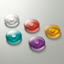 マグネット 磁石 強力 プッシュマグネット 30mm 5色セット カラフル ( 事務用品 ホワイトボード 冷蔵庫 シンプル 直径 3cm マグネットピン 無地 アクリル オフィス 会社 ) 【3980円以上送料無料】
