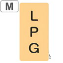 JIS配管識別アルミステッカー ガス関係 「 LPG 」 縦書き Mサイズ 10枚組 ( 表示シール アルミシール JIS 配管識別 識別表示 バルブ表示 ステ...