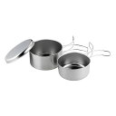 アウトドア調理器具 フィールドカップセット 3pcs ( アウトドア クッカー セット 調理器具 片手鍋 マグカップ ミルクパン フタ付き ステンレス製 ステンレス 料理 調理 キャンプ バーベキュー 食洗機対応 日本製 ) 【3980円以上送料無料】