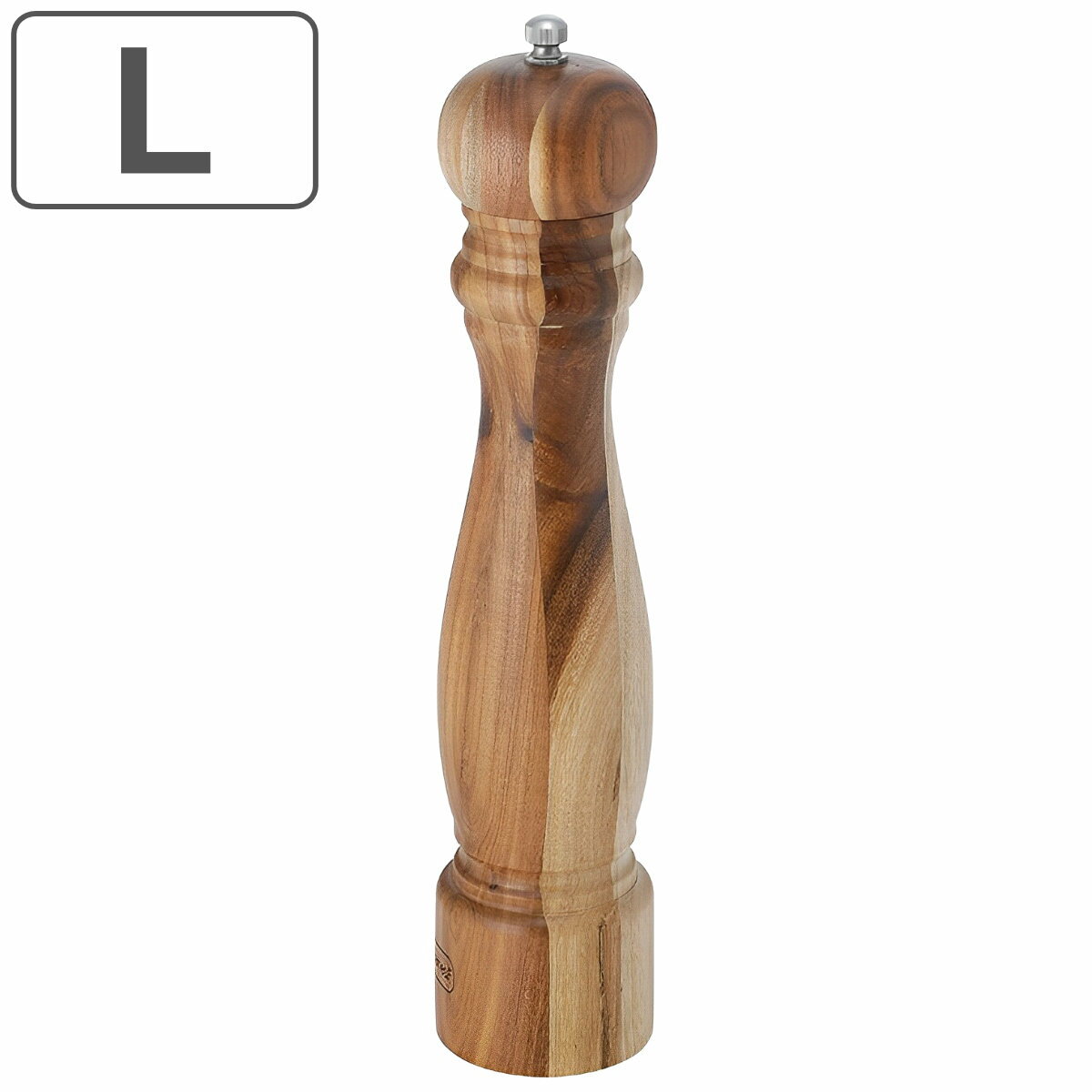 胡椒挽き L アカシア製 ペッパーミル SALUS ( セイラス ソルトミル スパイスミル 手動式 塩コショウ入れ 天然木 スパイスボトル セラミック刃 便利グ...