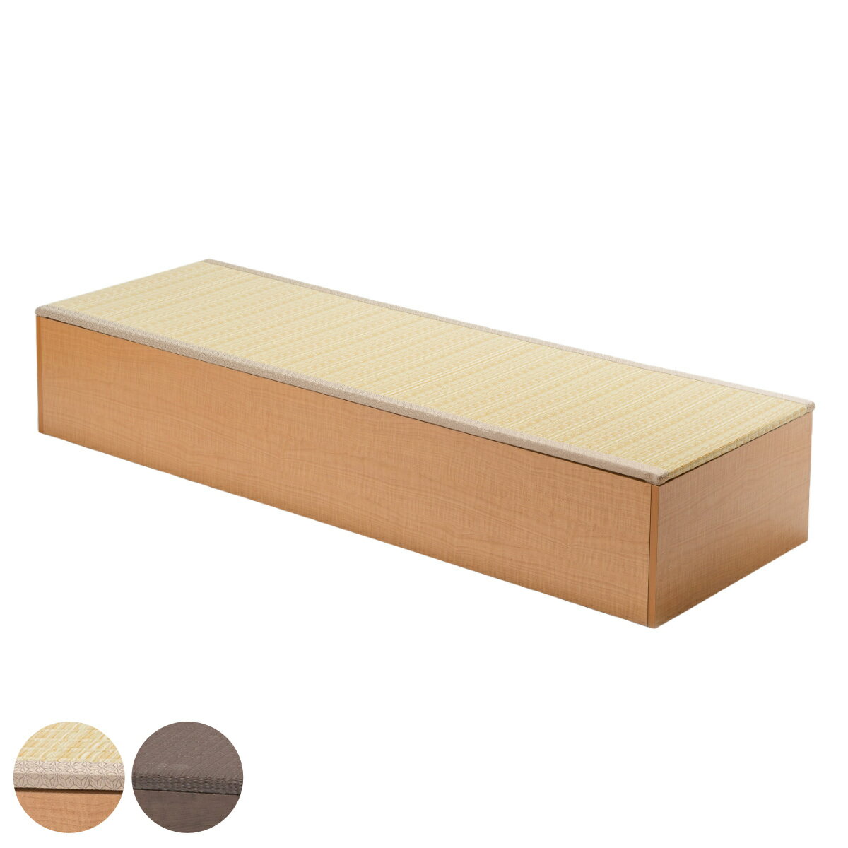 樹脂畳ユニット ロータイプ 幅180×奥行60×高さ31.5cm 収納付ベンチ ( 畳 小上がり 収納 ベンチ 収納ボックス 掘りごたつ 和モダン 和風 シンプル )【3980円以上送料無料】